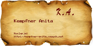 Kempfner Anita névjegykártya